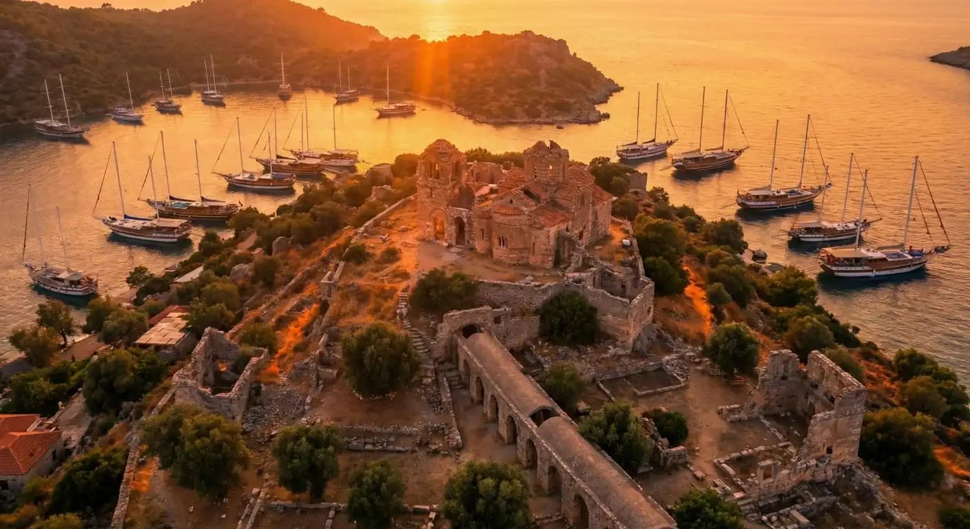 Gemiler Adası (St. Nicholas): Noel Baba'nın Evi ve Gün Batımı Ritüeli
