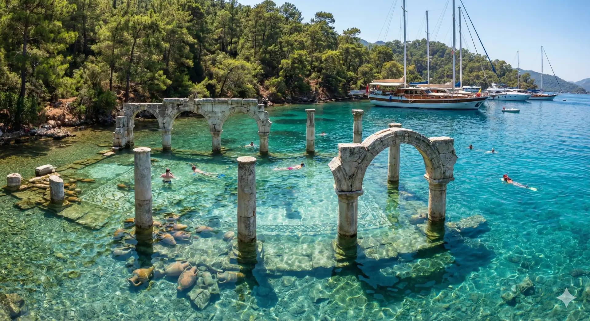 Göcek Kleopatra Hamamı Koyu (Batık Hamam): Tarihin İçinde Yüzmek