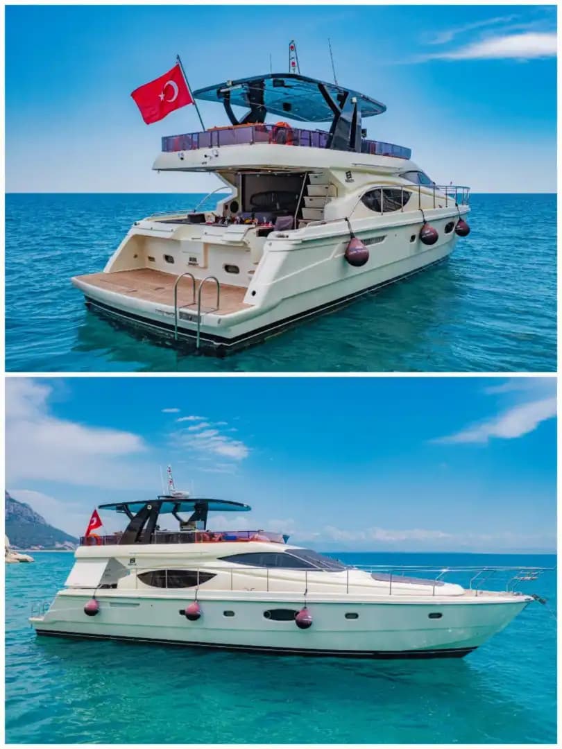 Antalya Ferretti Marka 21 Metre Lüks Motoryat ile Konforlu Eşsiz Deneyim 7