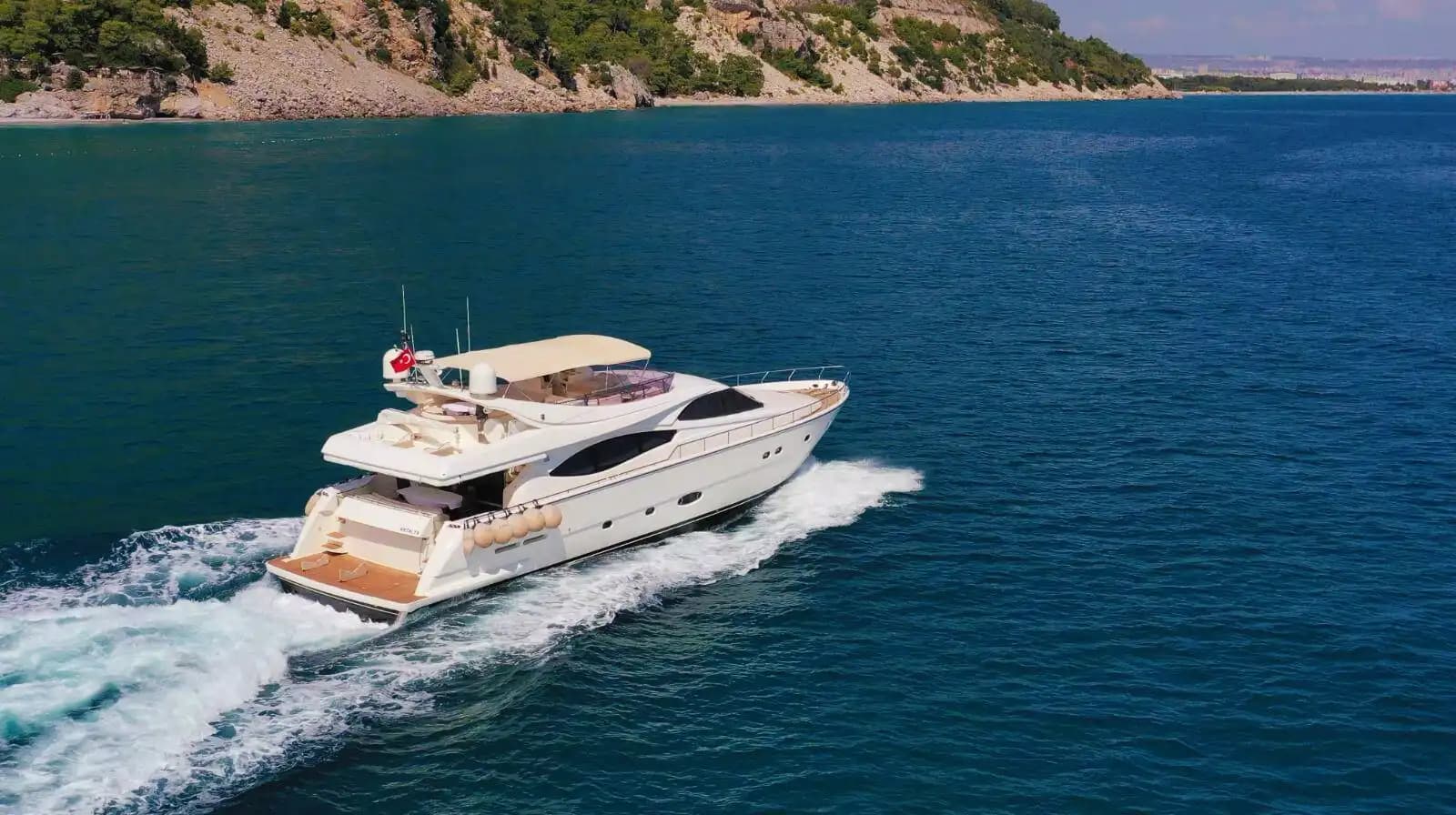 Antalya'da Ferretti 25 Metre Lüks Yat ile Özel Organizasyonlar ve Mavi Yolculuk 8
