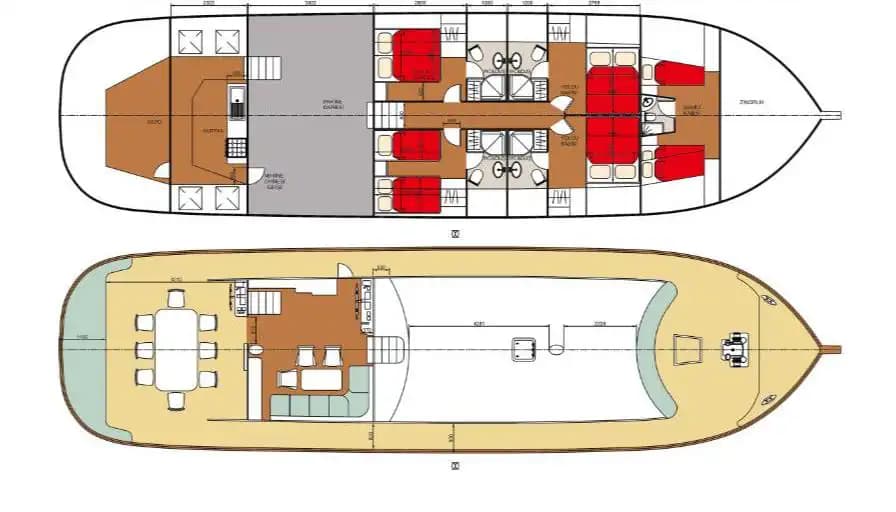 Bodrum'da Masmavi Sularda, 4 Kabinli, 8 Kişilik Şık ve Konforlu Gulet