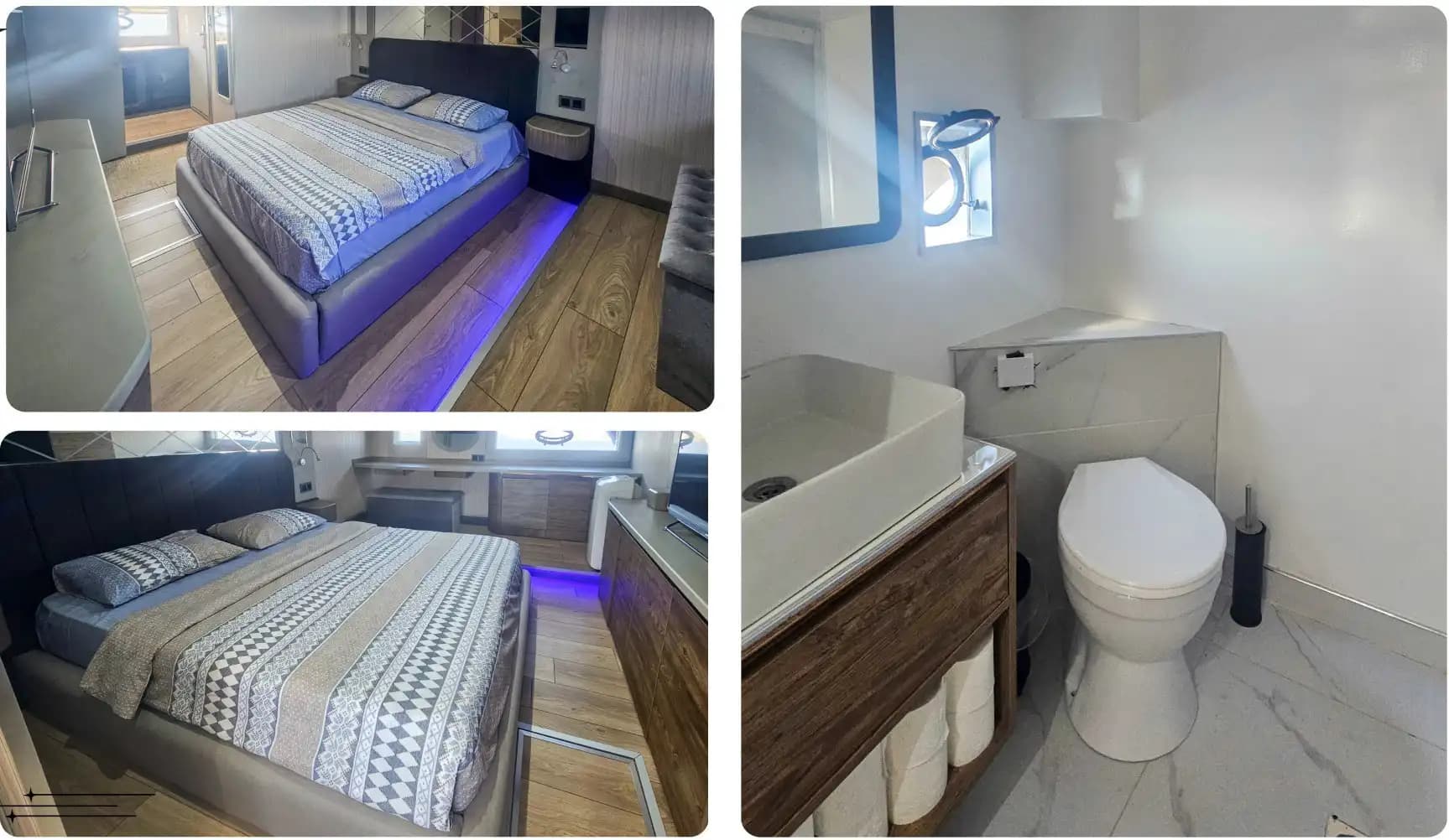 Bodrum'da 21m Lüks Motoryat Kiralama | 4 Kabin 11 Kişi Flybridge Konaklamalı 15