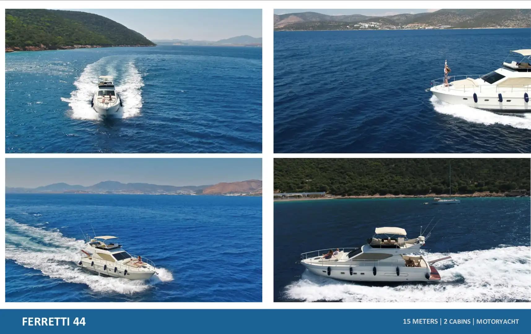 Bodrum’da 2 Kabinli Şık Motoryat: Ferretti 44 ile Huzurlu Bir Gün 7