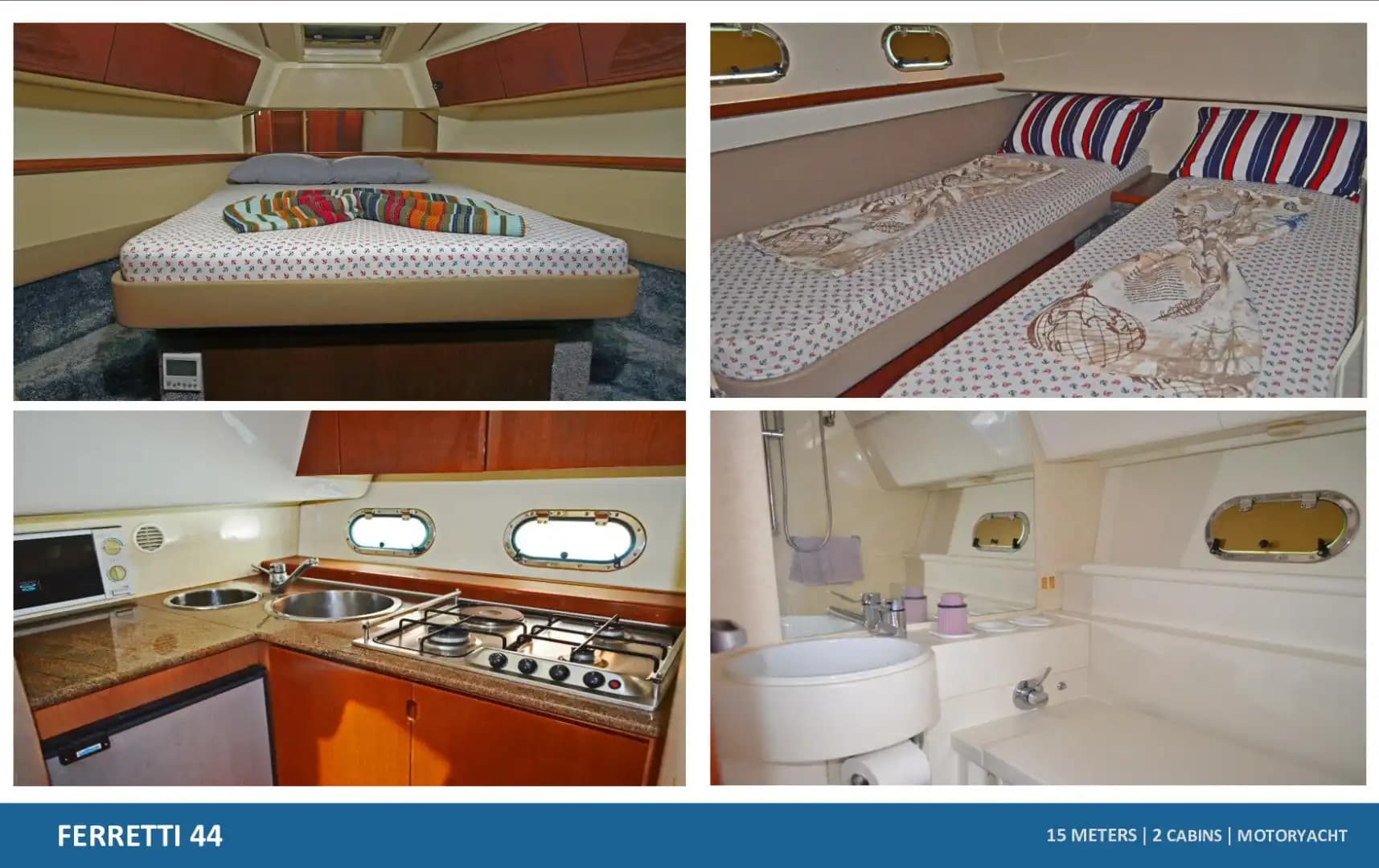 Bodrum’da 2 Kabinli Şık Motoryat: Ferretti 44 ile Huzurlu Bir Gün 6