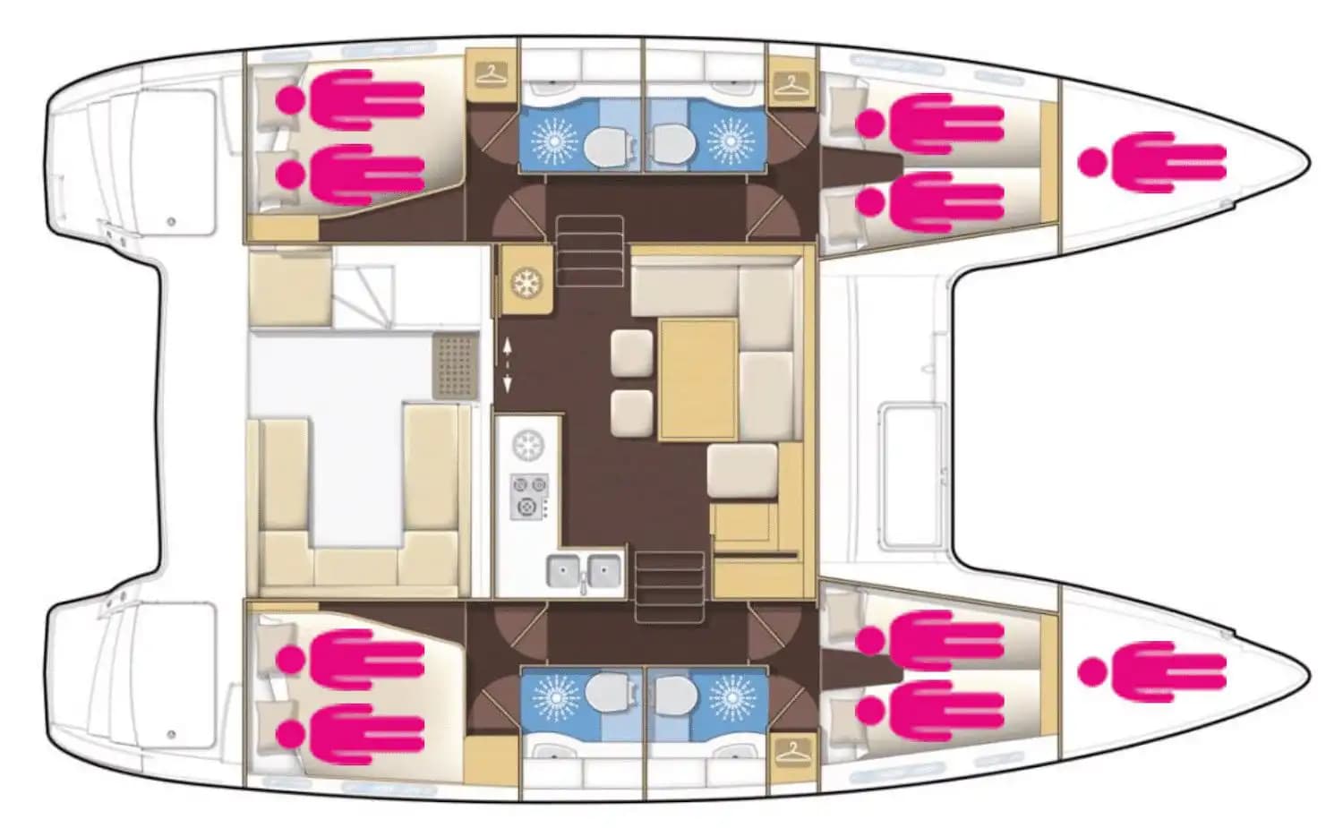 Fethiye'de Lagoon 400 S2 Katamaran Kiralama | 2014 Model 4 Kabin Yunan Adaları 26