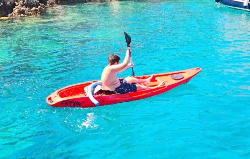 Fethiye'de 18 Metrelik Geniş Kapasiteli Özel Yapım Tekne ile Lüks Saatlik Turlar 4
