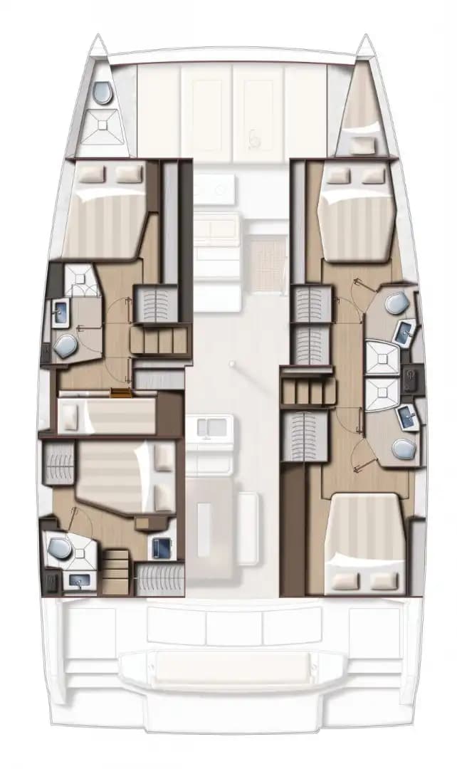 Fethiye'de Bali 4.6 Katamaran Kiralama | 2025 Model 5+1 Kabin 29