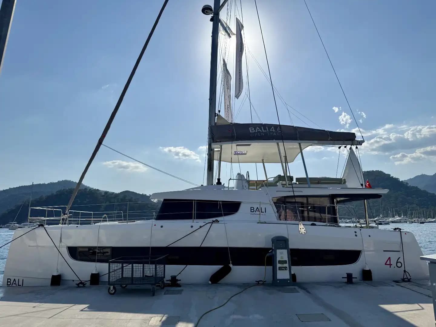 Fethiye'de Bali 4.6 Katamaran Kiralama | 2025 Model 5+1 Kabin - Yatta Bekarlığa Veda