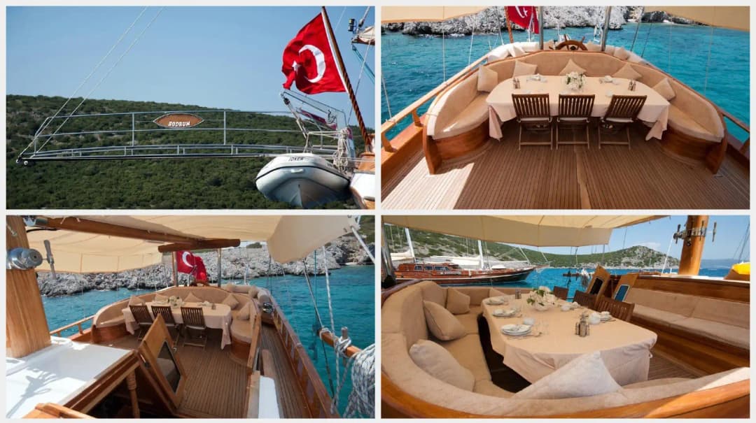 Bodrum 27m Gulet Kiralama 8 Kabin | 12 Kişilik Türkiye Yunan Adaları Rotası